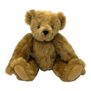 VERMONT TEDDY BEAR Plush Toy Brown Jointed BEAR 16” 90s Articulating Arms Legs